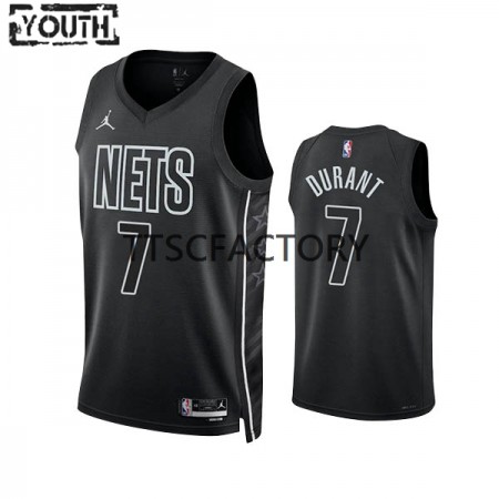 Maglia NBA Brooklyn Nets Kevin Durant 7 Jordan 2022-23 Statement Edition Nero Swingman - Bambino